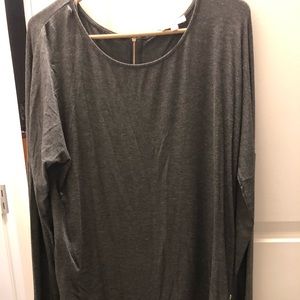 Grey top with zipper details